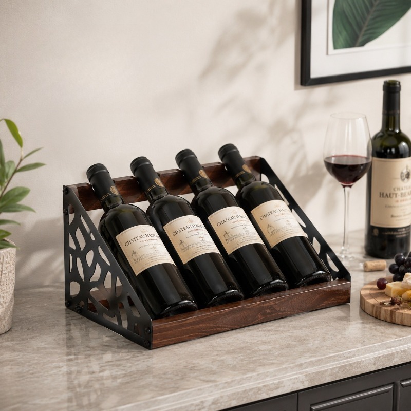 Home Bar Stand - Estante de Madera para Botellas de