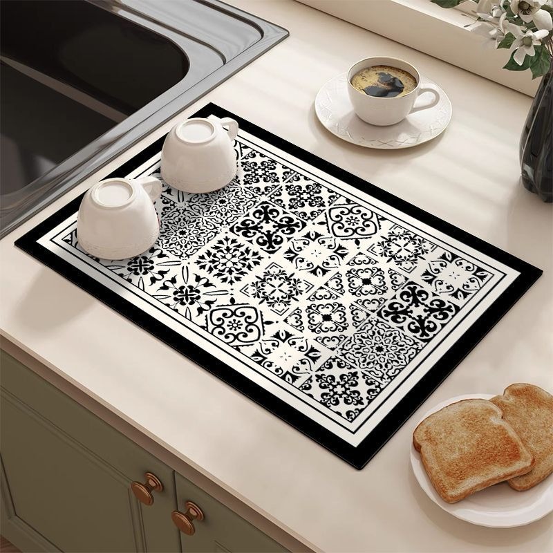 Bar Mat Rubber - Estera de drenaje absorbente con diseño