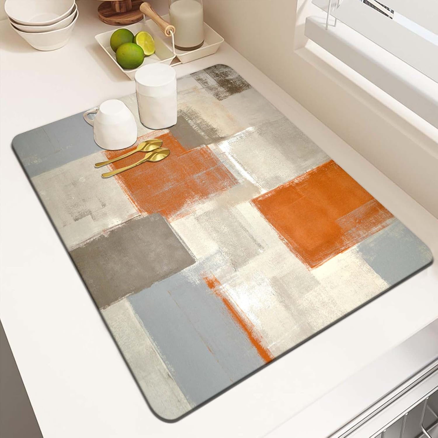 Bar Mat Rubber - Estera para secar platos para cocina,