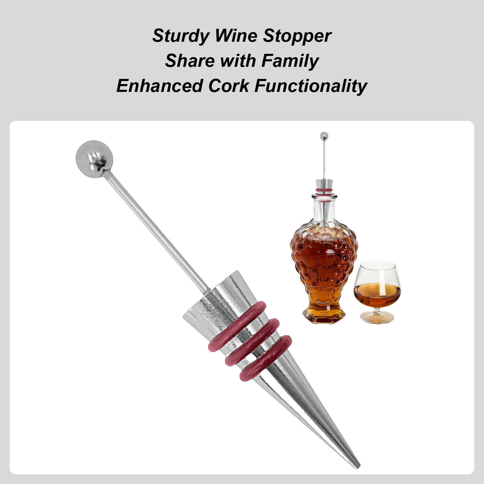 Home Bar Supplies - Tapón de vino de aleación de