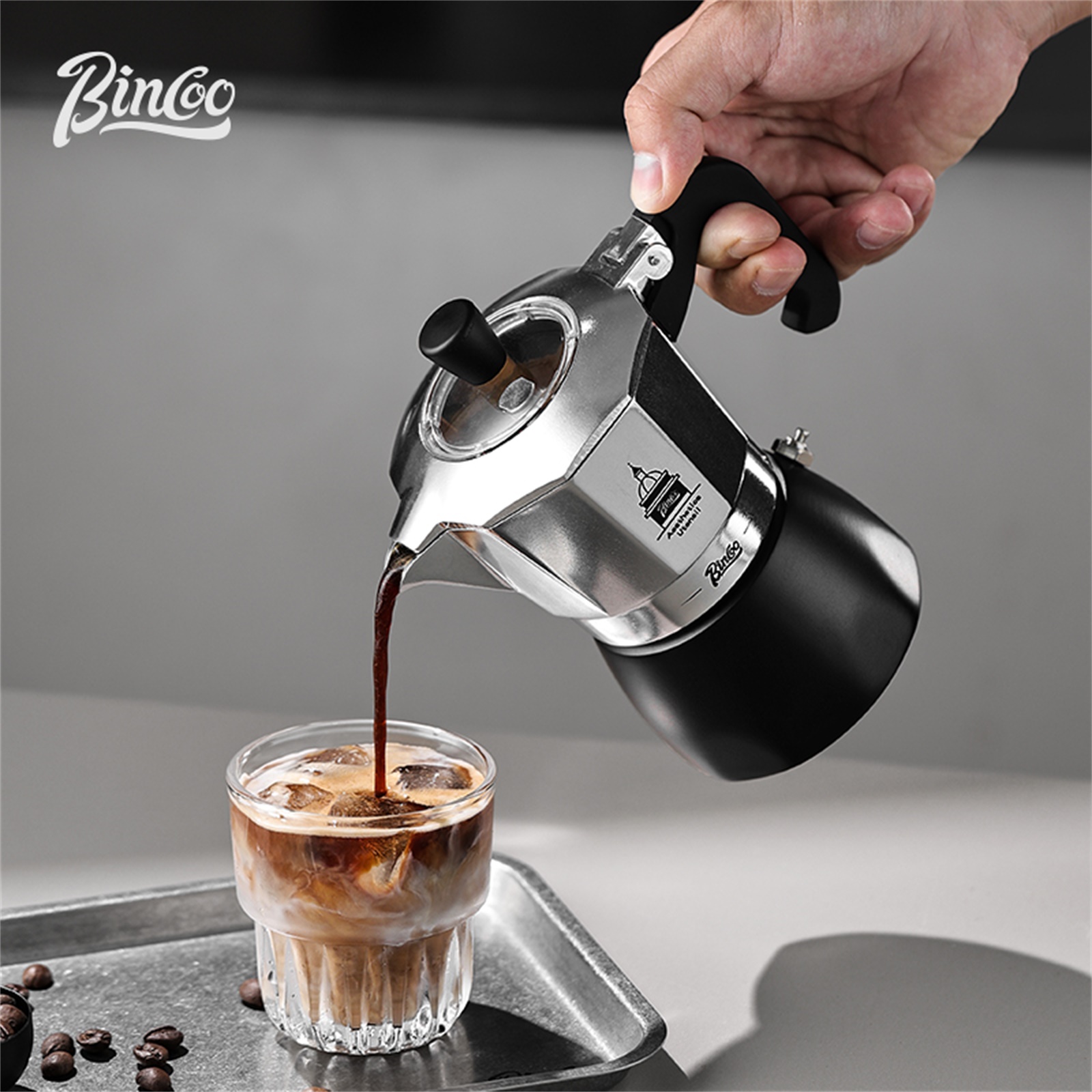 BINCOO Olla Moka de doble válv - Home Barista reseña y precio