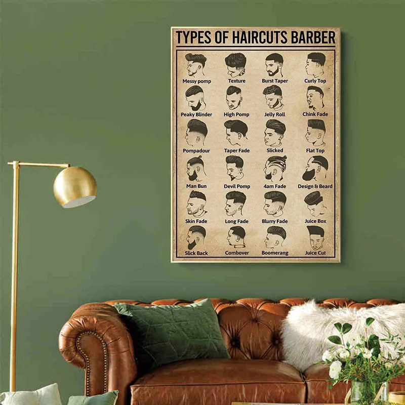 Póster de barbero sin marco, t - Home Barber reseña y precio