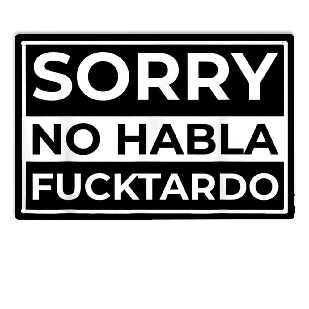 Letrero de Metal Sorry No Habl - Home Bar And Restaurant reseña y precio