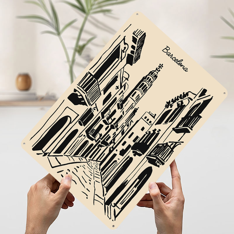 Póster Metálico de Calle de Ba - Home Barcelona reseña y precio